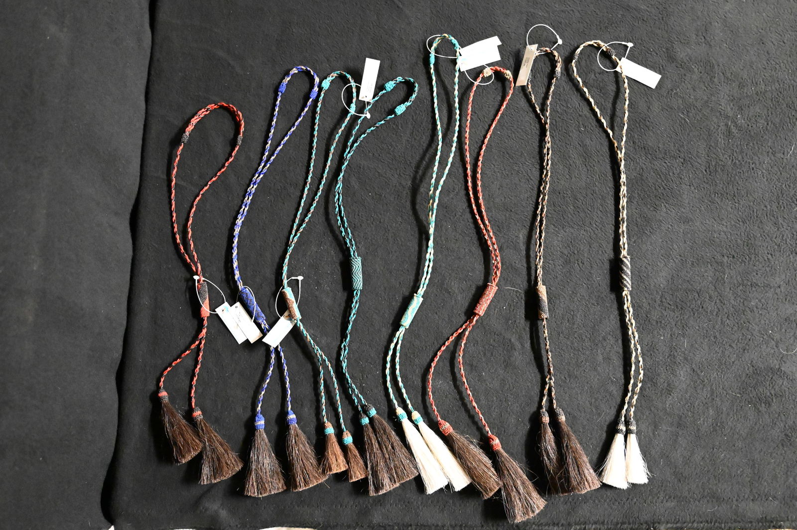 8 Bolos made from Rope and Horsehair by Native Americans.   Ex: Pride of The Nations Store.  The (1 of 7)
