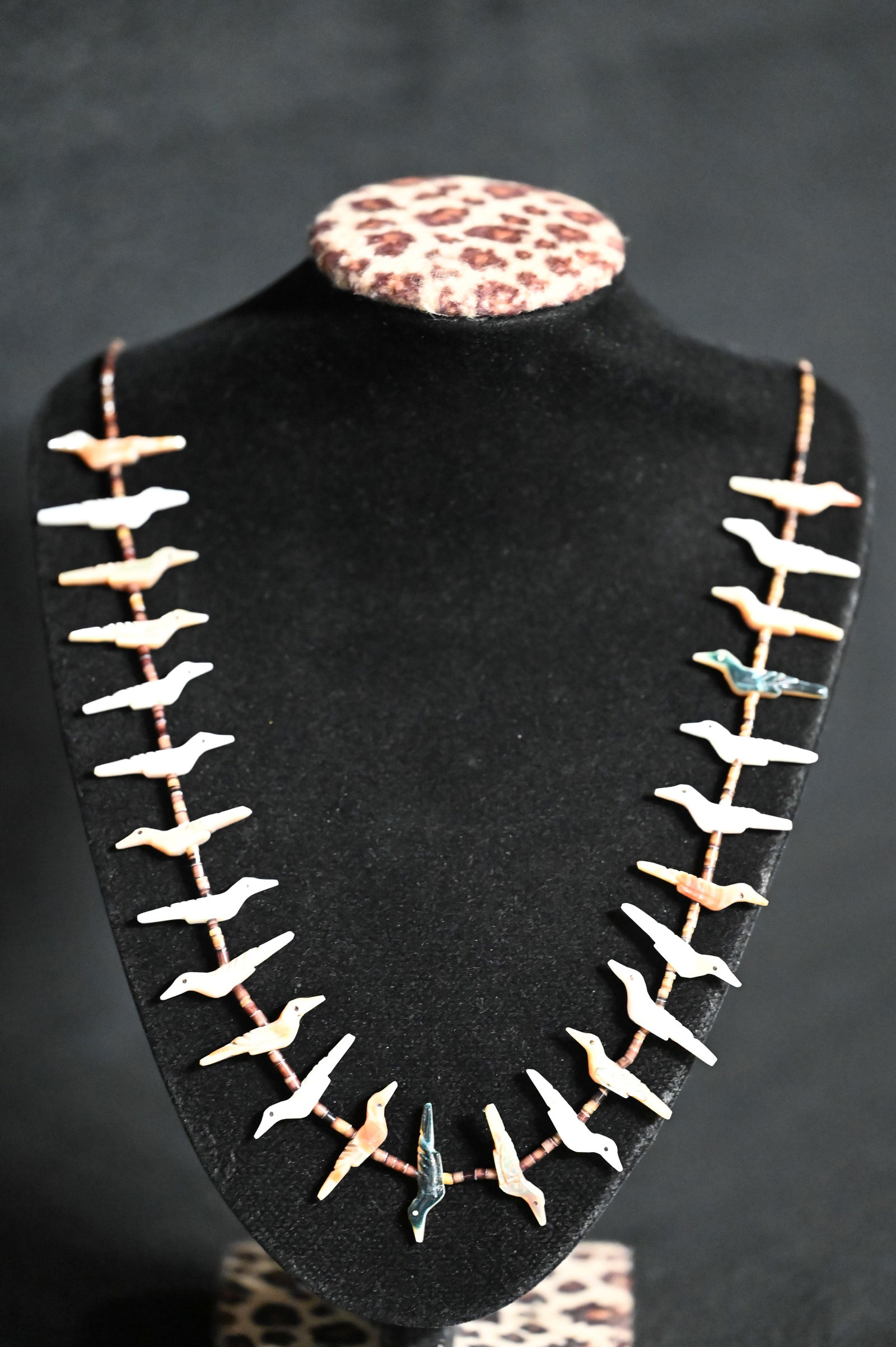 Vintage Native American Zuni Bird Fetish Necklace (1 of 7)