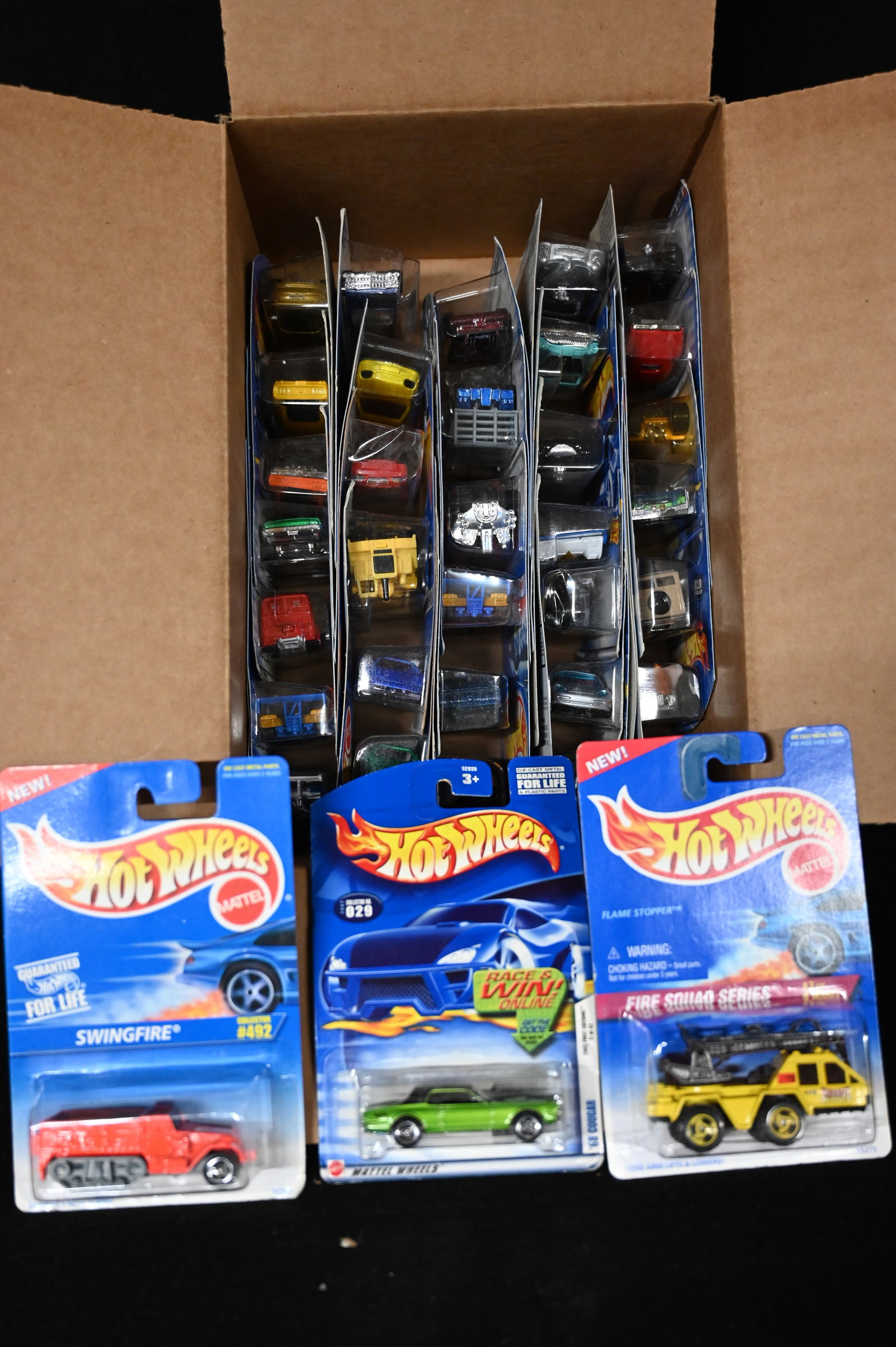 Mattel Hot Wheels Assortment contains 36 cars. All cars are brand new and in their original card.: Mattel Hot Wheels Assortment contains 36 cars. All cars are brand new and in their original card. We made sure the number of cars was correct and did not search through them. Most or all appear to be 