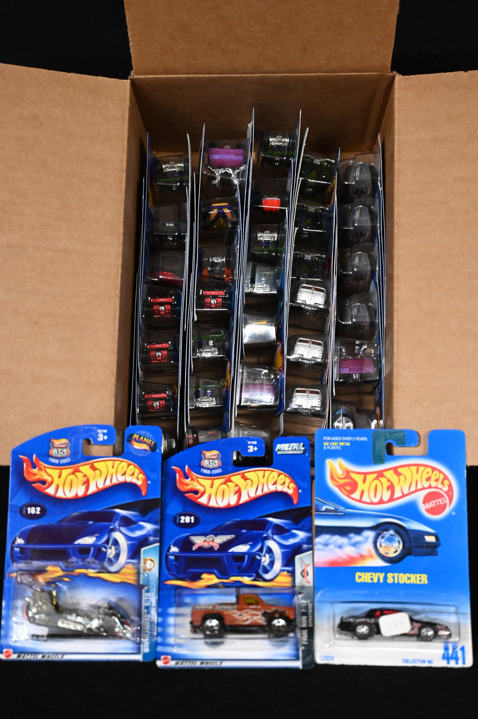 Mattel Hot Wheels Assortment contains 36 cars. All cars are brand new and in their original card.: Mattel Hot Wheels Assortment contains 36 cars. All cars are brand new and in their original card. We made sure the number of cars was correct and did not search through them. Most or all appear to be 