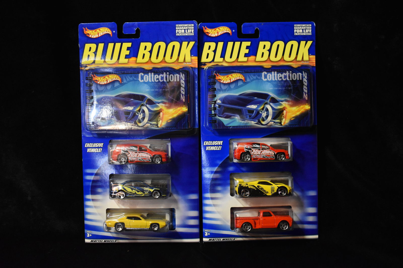 2 Hot Wheels Blue Book Collection 2002 w/Exclusive Vehicle Packs NIB (1 of 4)