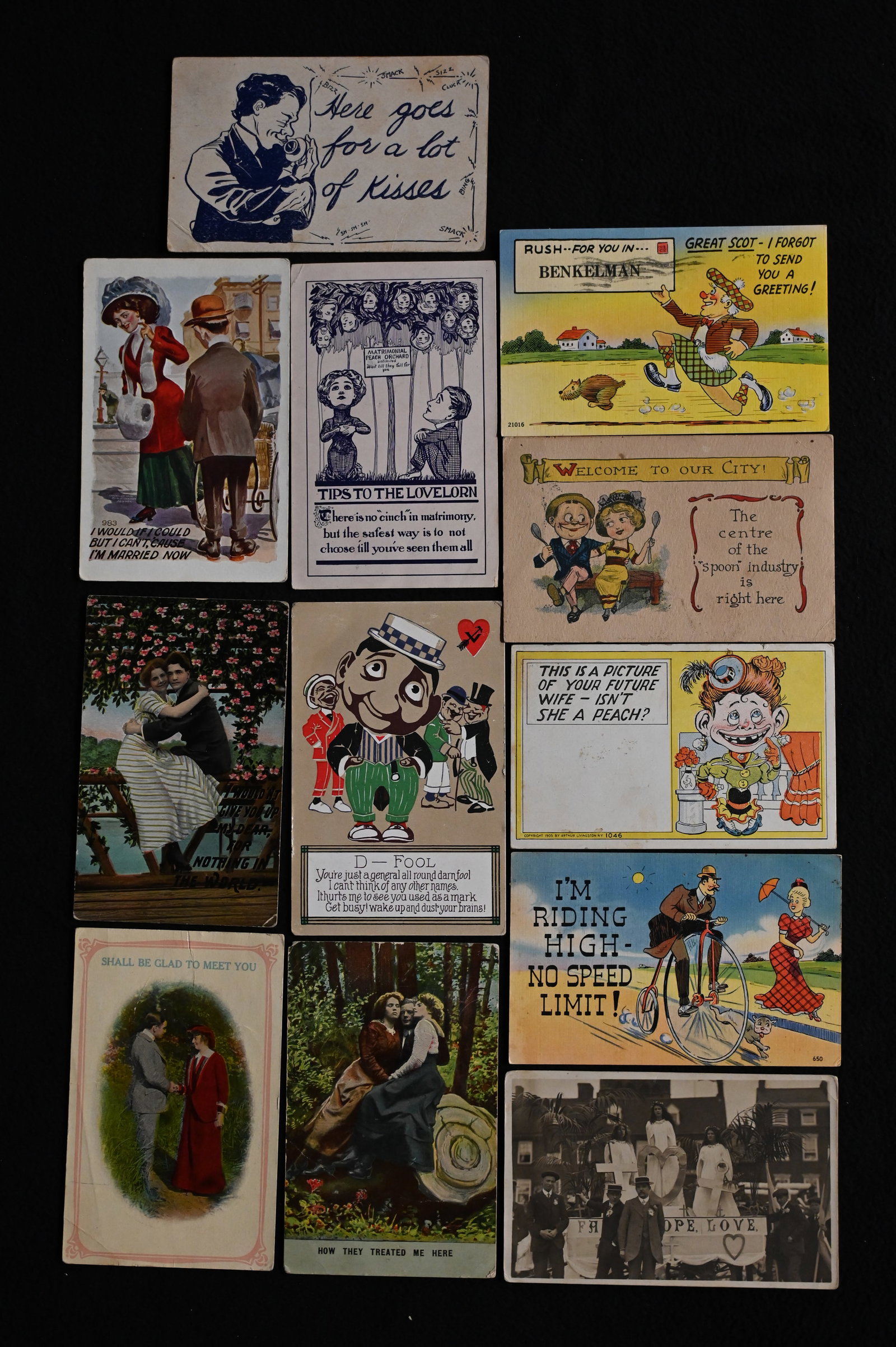 12 Vintage Postcards 1912-1949. (1 of 5)