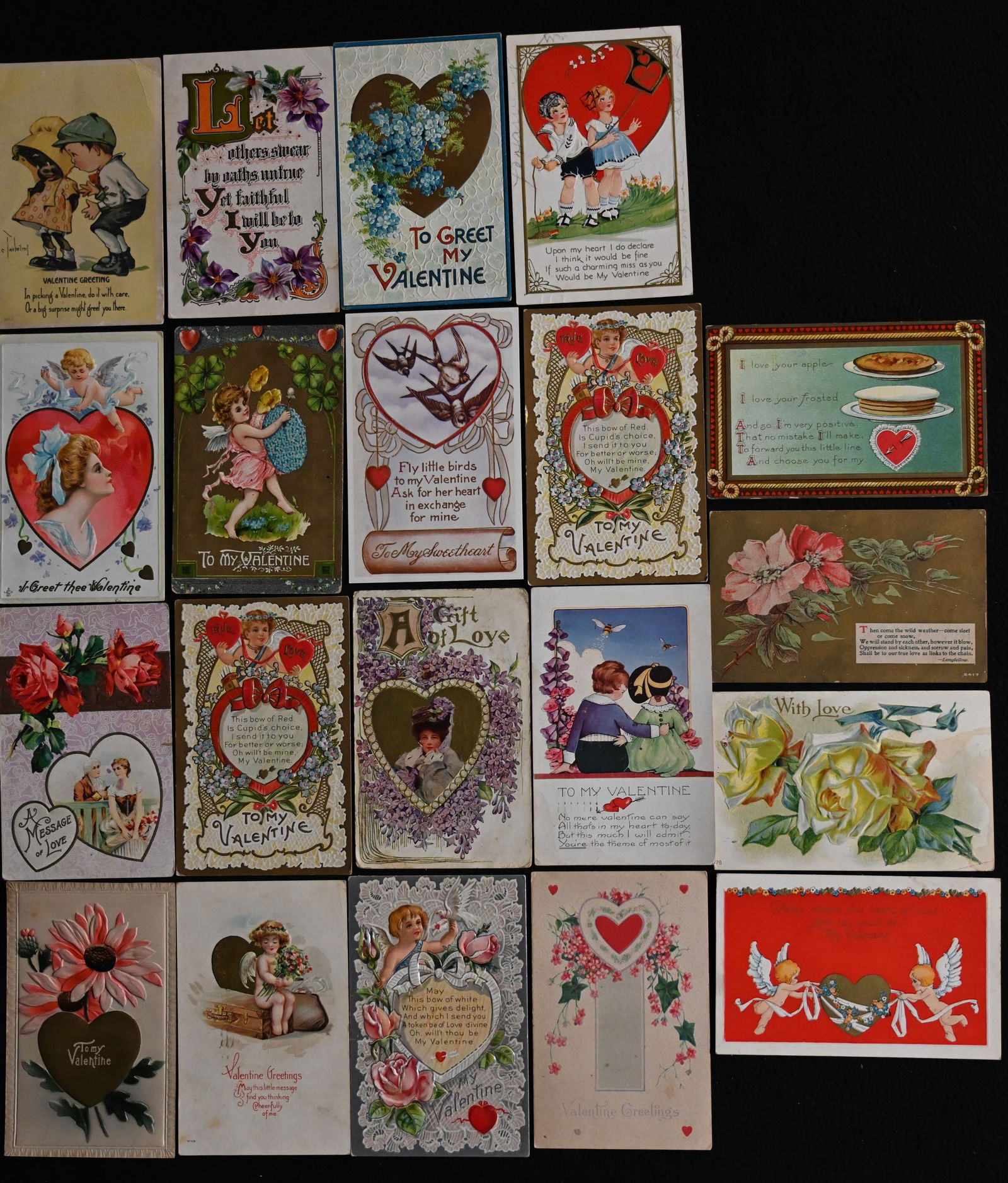20 Valentines Day Related Postcards 1910-1922. (1 of 8)