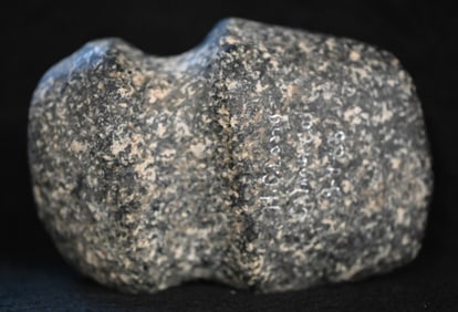 4 1/16" Speckled Granite 3/4 Groove Axe W/ Ryan Keele COA Found in Calhoun Co. Illinois Ex: Kermit