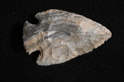 3 3/8" Colorful Snyders Arrowhead Found in NE Missouri Keele COA Ex: John Bender, Matt Lay