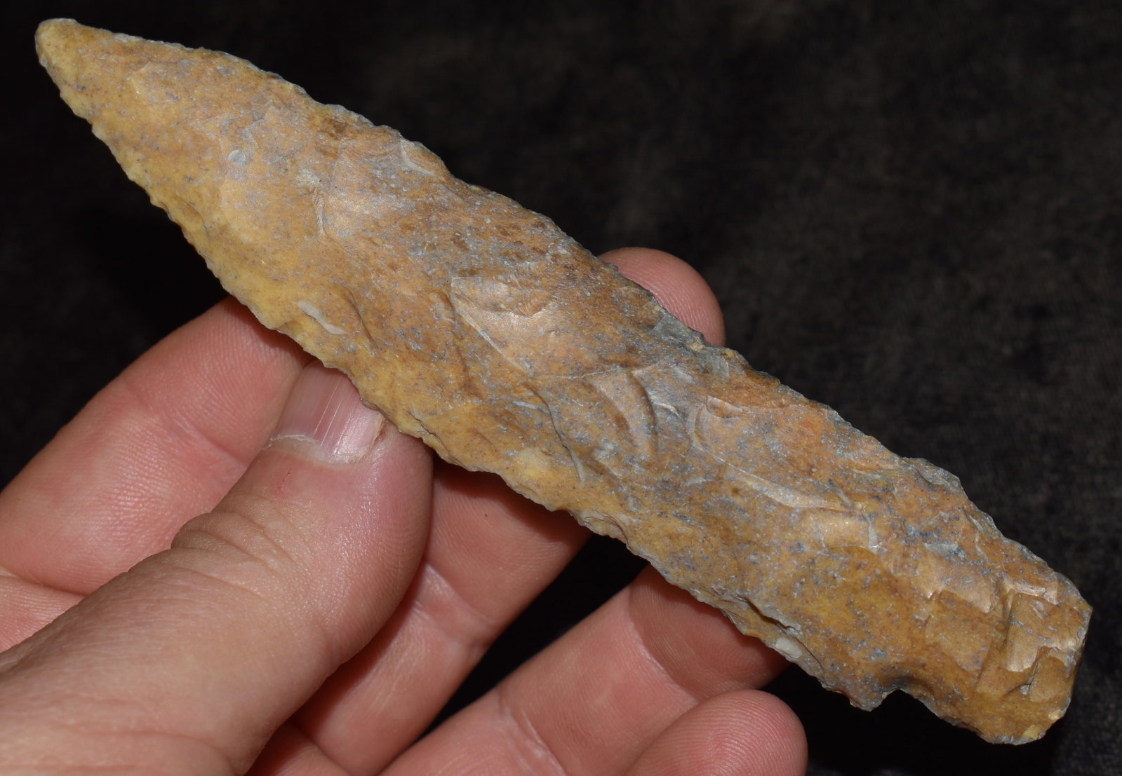 5 1/8" Creek Patinated Etley found in Montgomery County, Mo w/ Keele COA: 5 1/8" Creek Patinated Etley found in Montgomery County, Mo w/ Keele COA. Comes with a Ryan Keele Certificate of Authenticity. Key words: Ancient, Prehistoric Native American Indian Artifacts, Arrowhe
