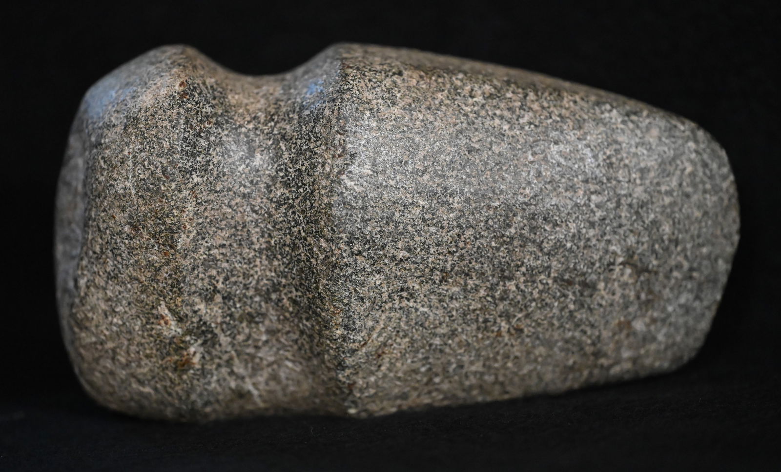 6 7/8" Speckled Granite 3/4 Groove Axe W/ Ryan Keele COA found in Howard Co. MO Ex: Steve Manos and (1 of 10)