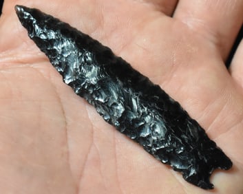 3 1/4" Obsidian Humboldt found in Oregon w/ Keele COA