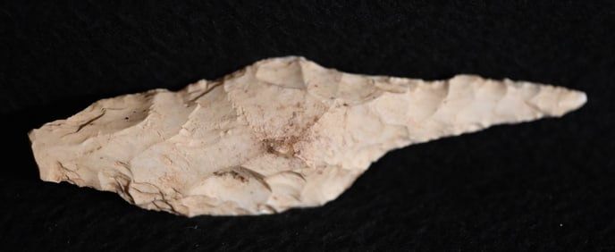 4 3/4" Drill Found in Lee Co. Iowa.  Ex: James Vroom Collection.