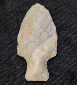 1 3/4" Mozarkite Bottleneck Arrowhead found in Pettis County, Missouri
