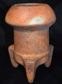 Outstanding Pre-Columbian Mayan Hallucinogenic Mushroom Pottery Vessel  300-500 BC