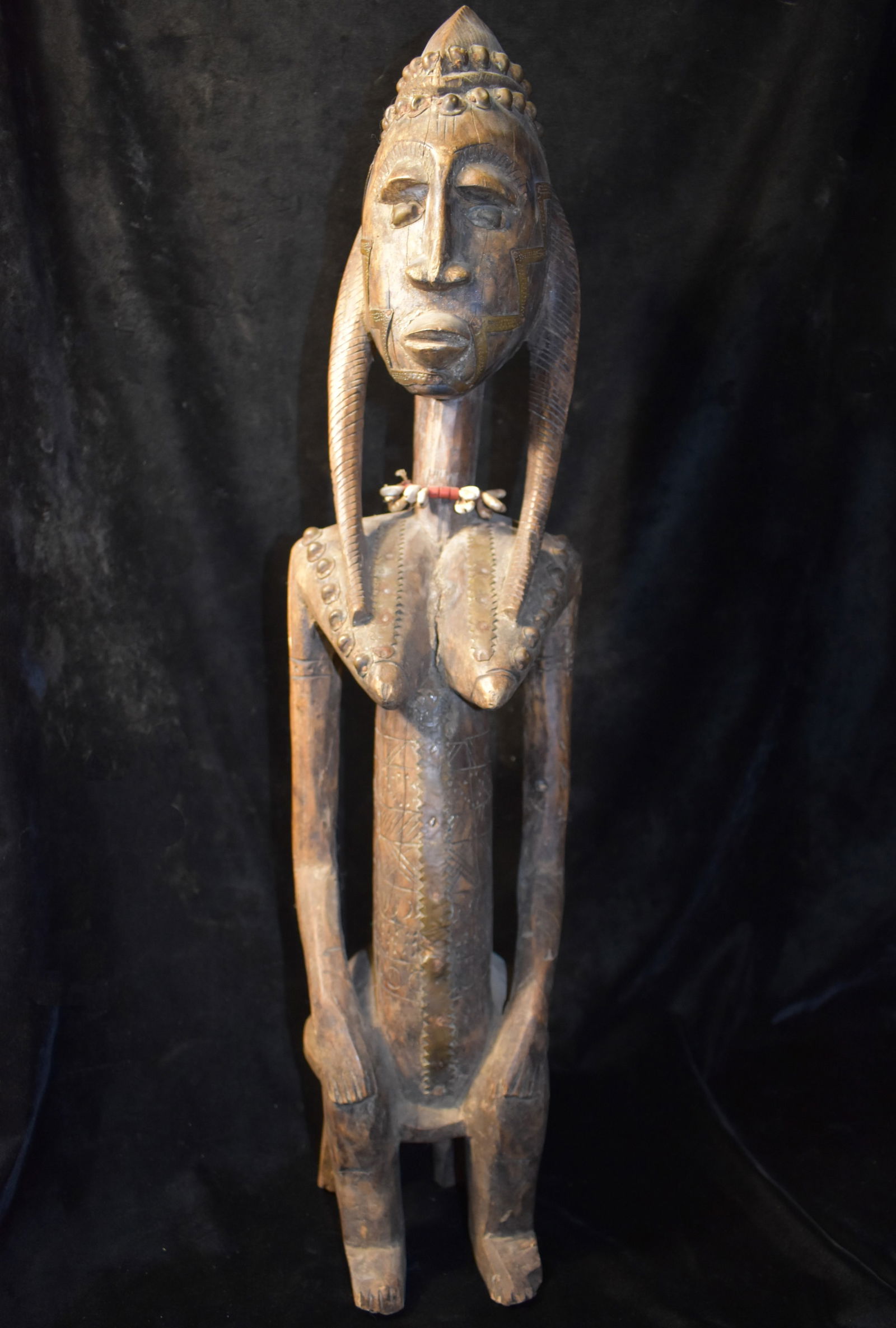 Exceptional Early 1900's Dogon Female Statue 31" (1 of 18)