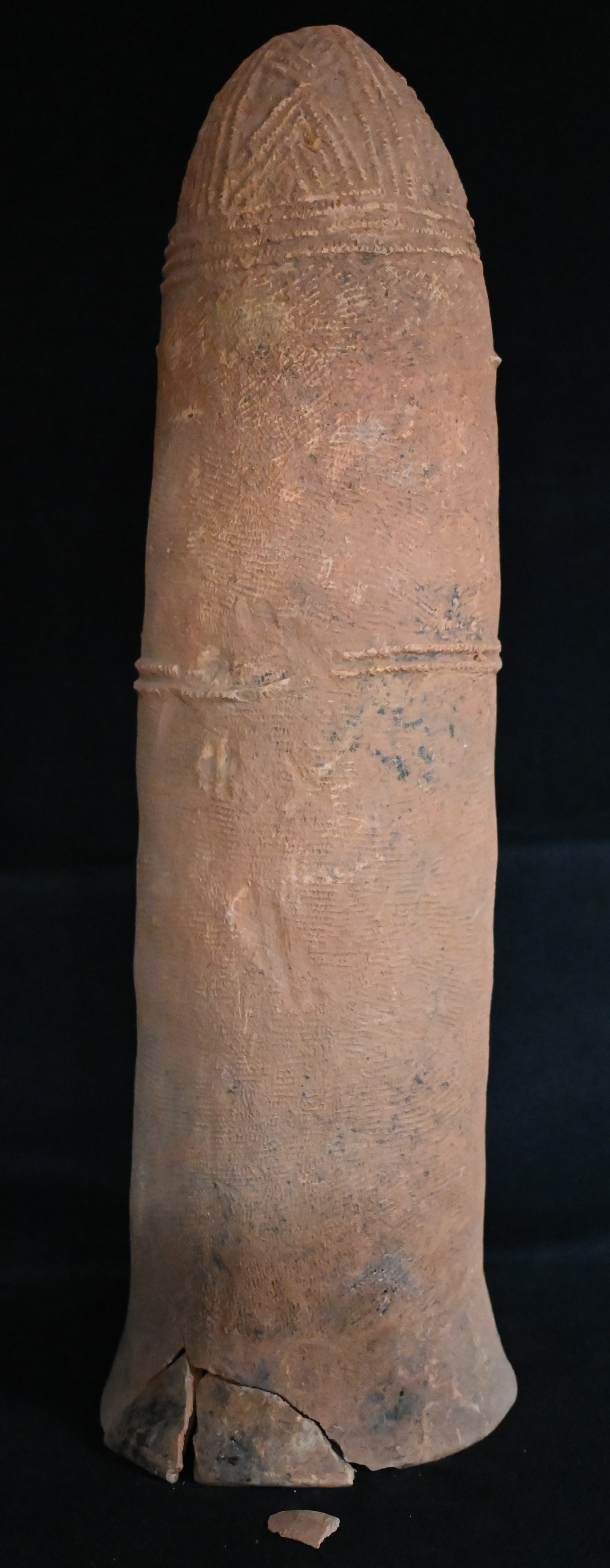 Bura Culture Niger Africa Terracotta Grave Marker, 3rd-11th Century.  Large 34 1/2" Tall 8 1/2" (1 of 12)