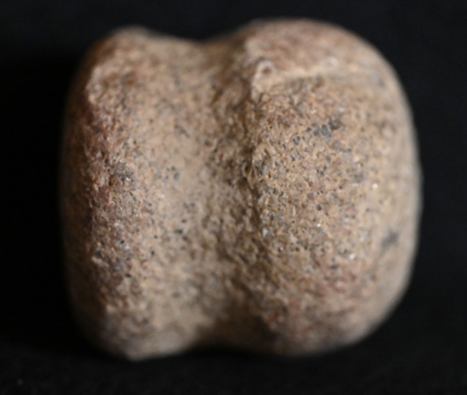 2 5/8" Full Groove Granite Maul/War Club Found in Ohio Ex: John Bennett, Matt Lay Collections.: 2 5/8" Full Groove Granite Maul/War Club Found in Ohio Ex: John Bennett, Matt Lay Collections.