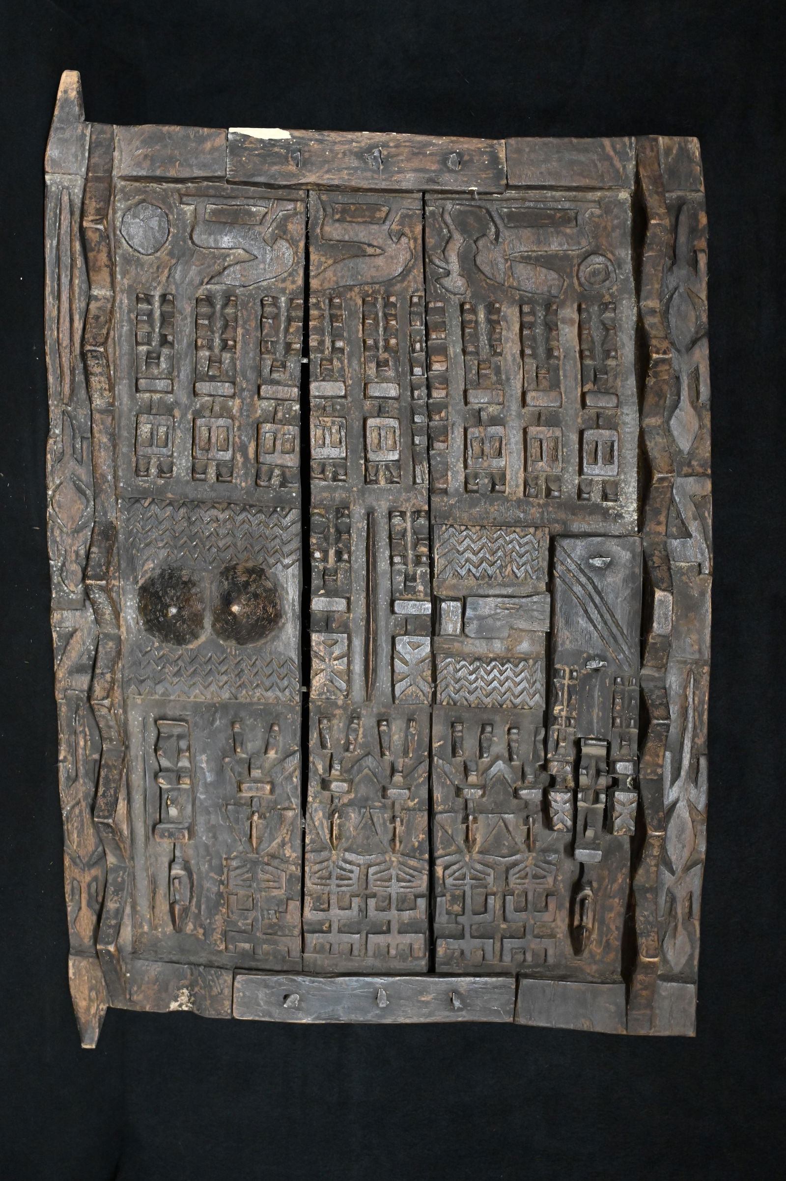 Dogon Wood Door From Mali 25 1/2" x 29 1/2".  Each Dogon Hand Carved Door tells a different story. (1 of 11)