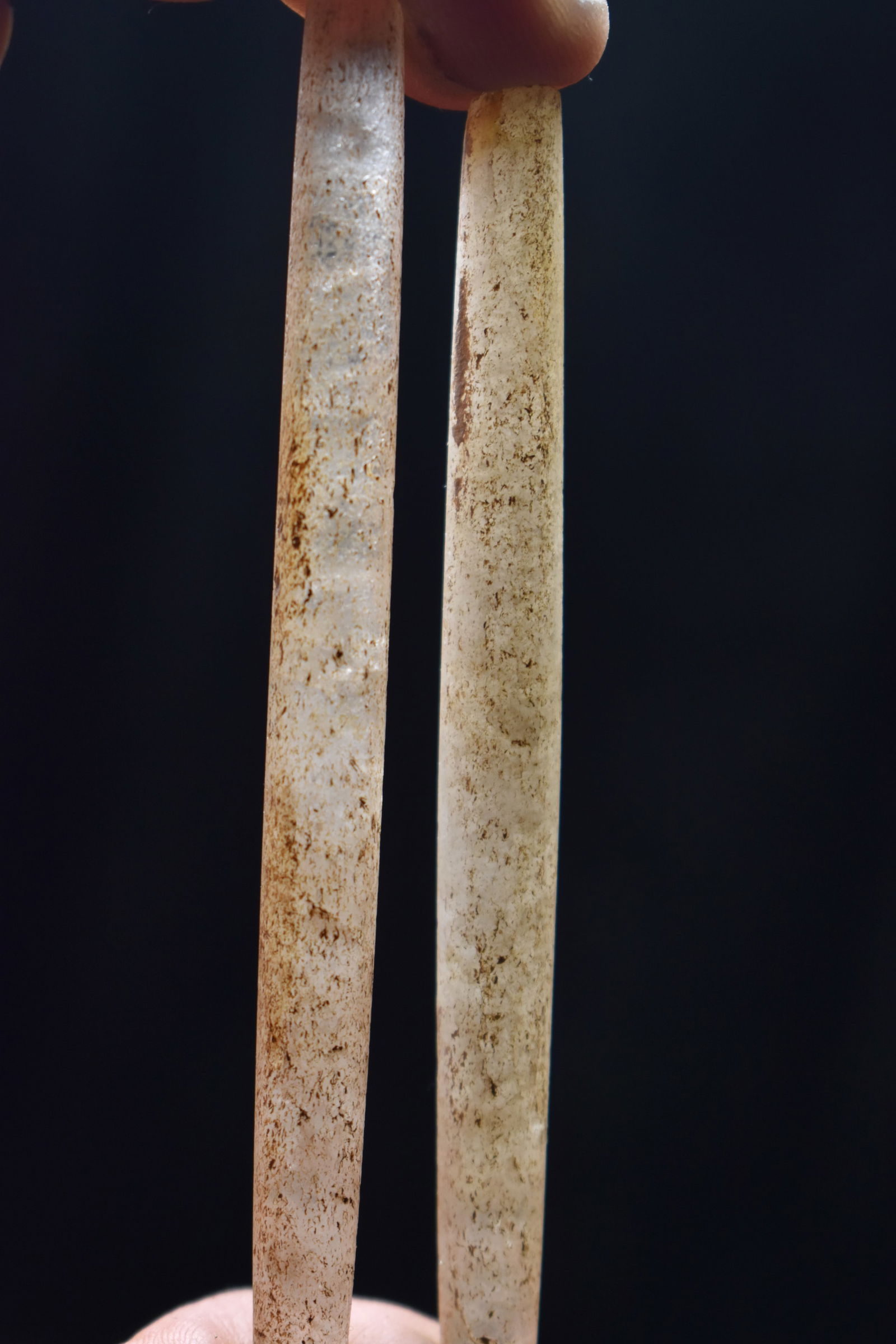 2 Neolithic Quartz Ear, Nose or Hair Pins found in Northern Africa (1 of 5)