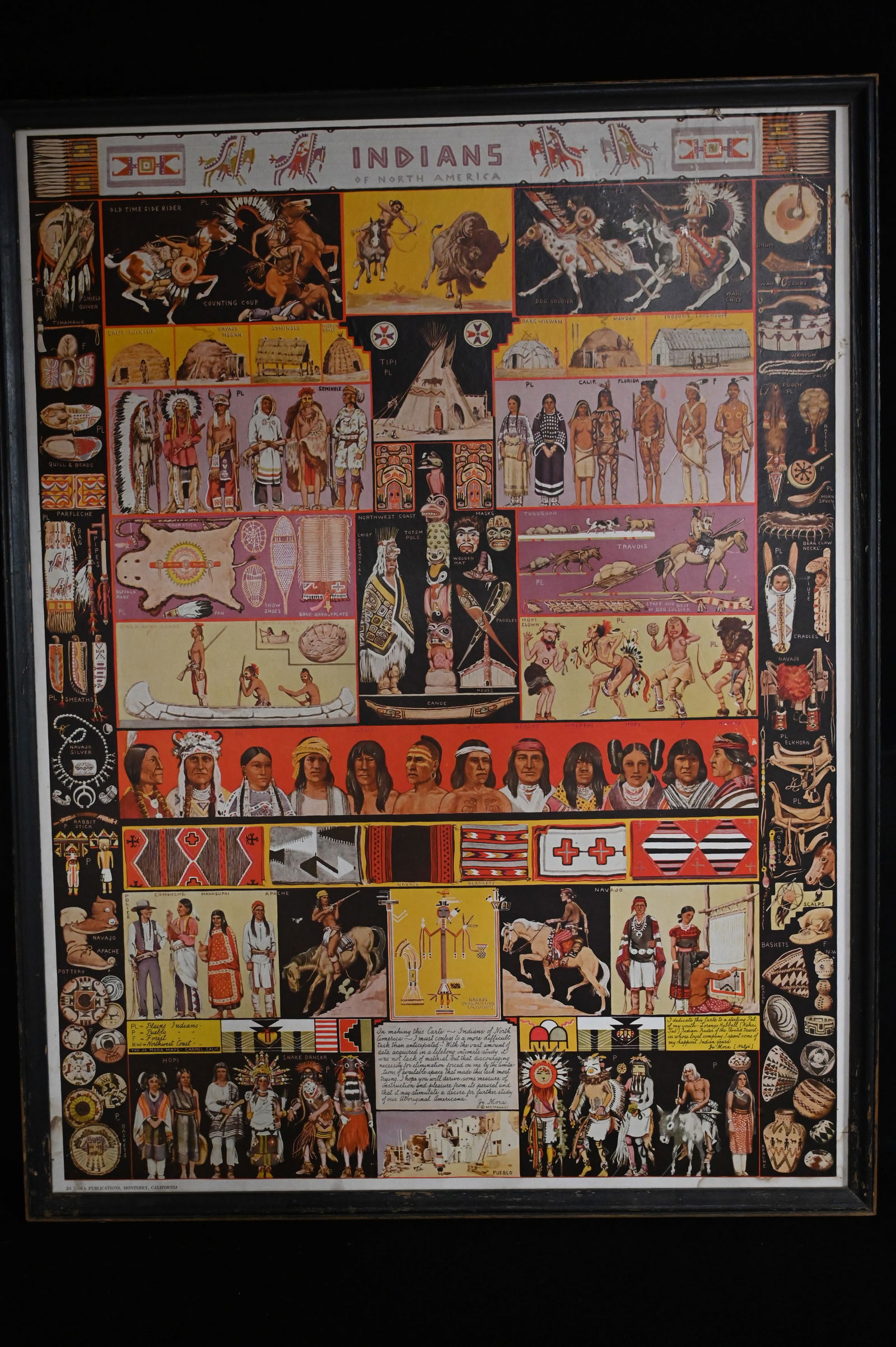 Indians of North America Framed Print by Jo Mora.  25" x 32 1/2" and no glass. (1 of 4)