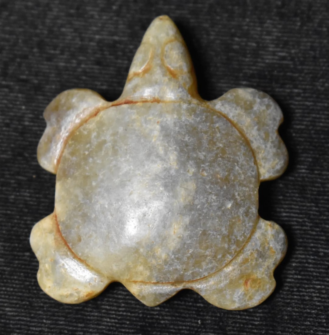 2" Jade Sea Turtle Pendant - Neolithic Hangshan Culture 3000-2000 BC Found in China (1 of 7)