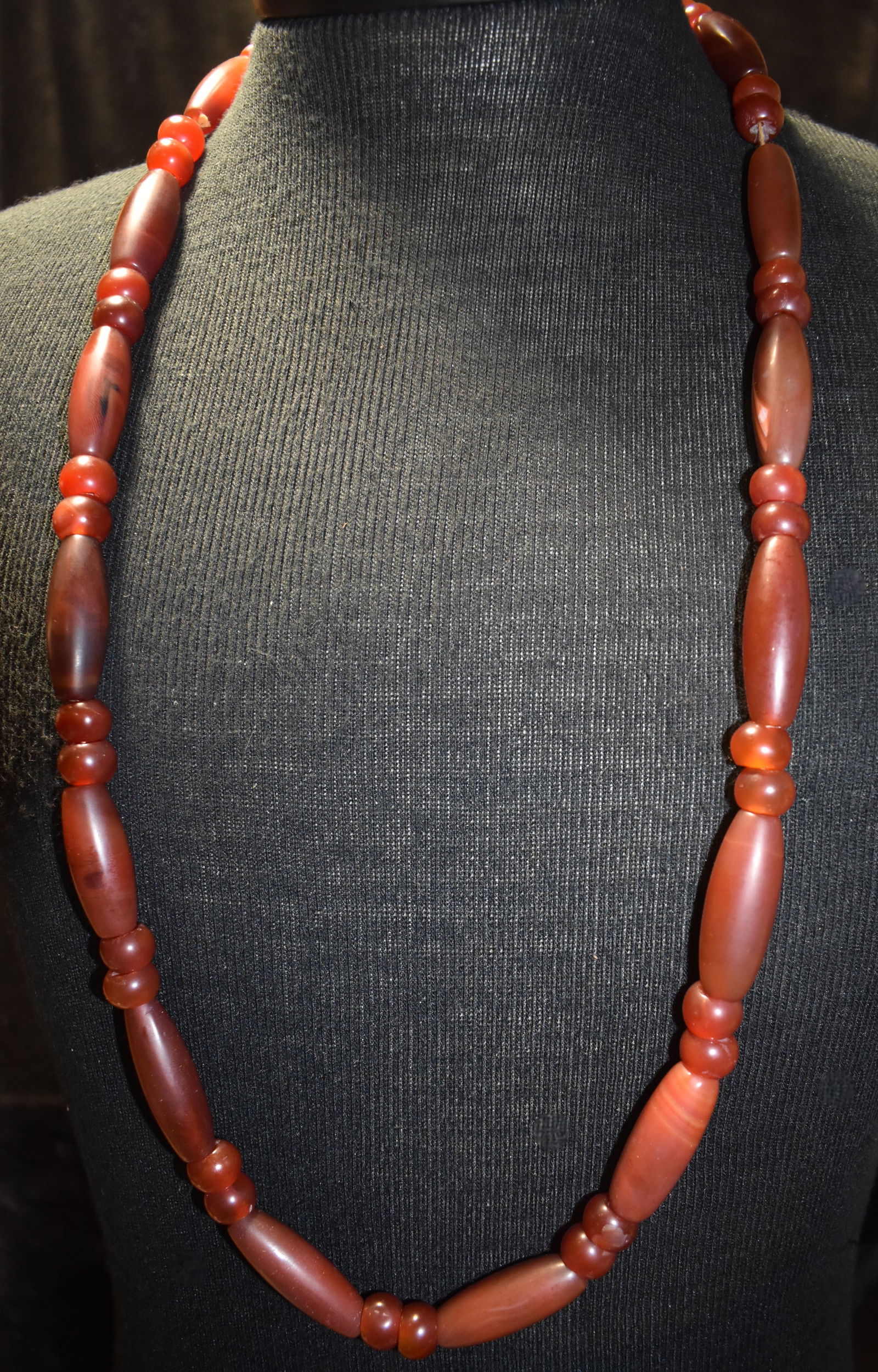 36" Strand of Chinese Agate Neolithic Beads found in North East China (1 of 7)