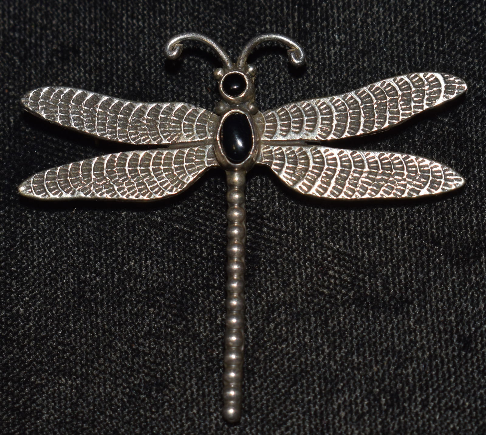 Sterling Silver & Lapis Dragonfly - Signed LC (1 of 6)