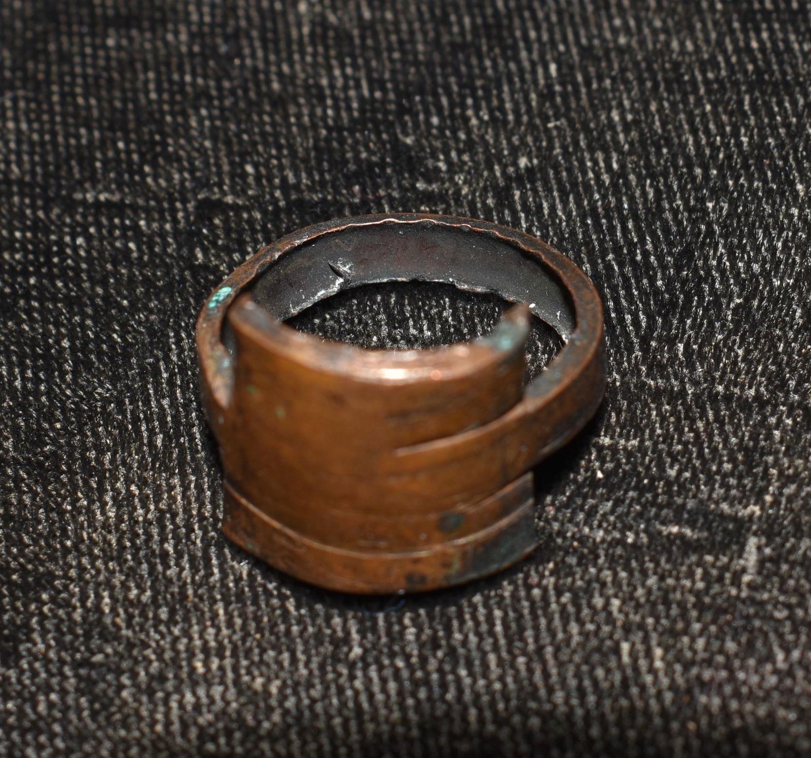 1800's Era Handmade African Tribal Copper Childs Ring size 4.25.: 1800's Era Handmade African Tribal Copper Childs Ring size 4.25.