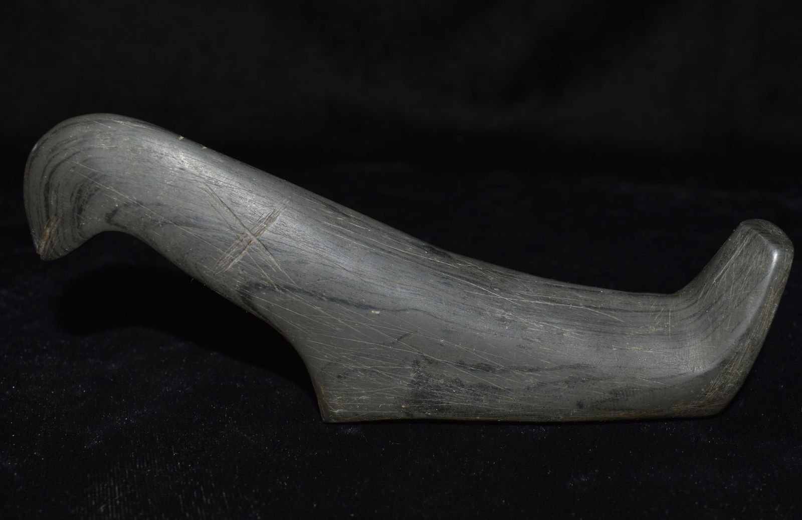 5 1/2" Banded Slate Bird Stone - Modern Made (1 of 8)
