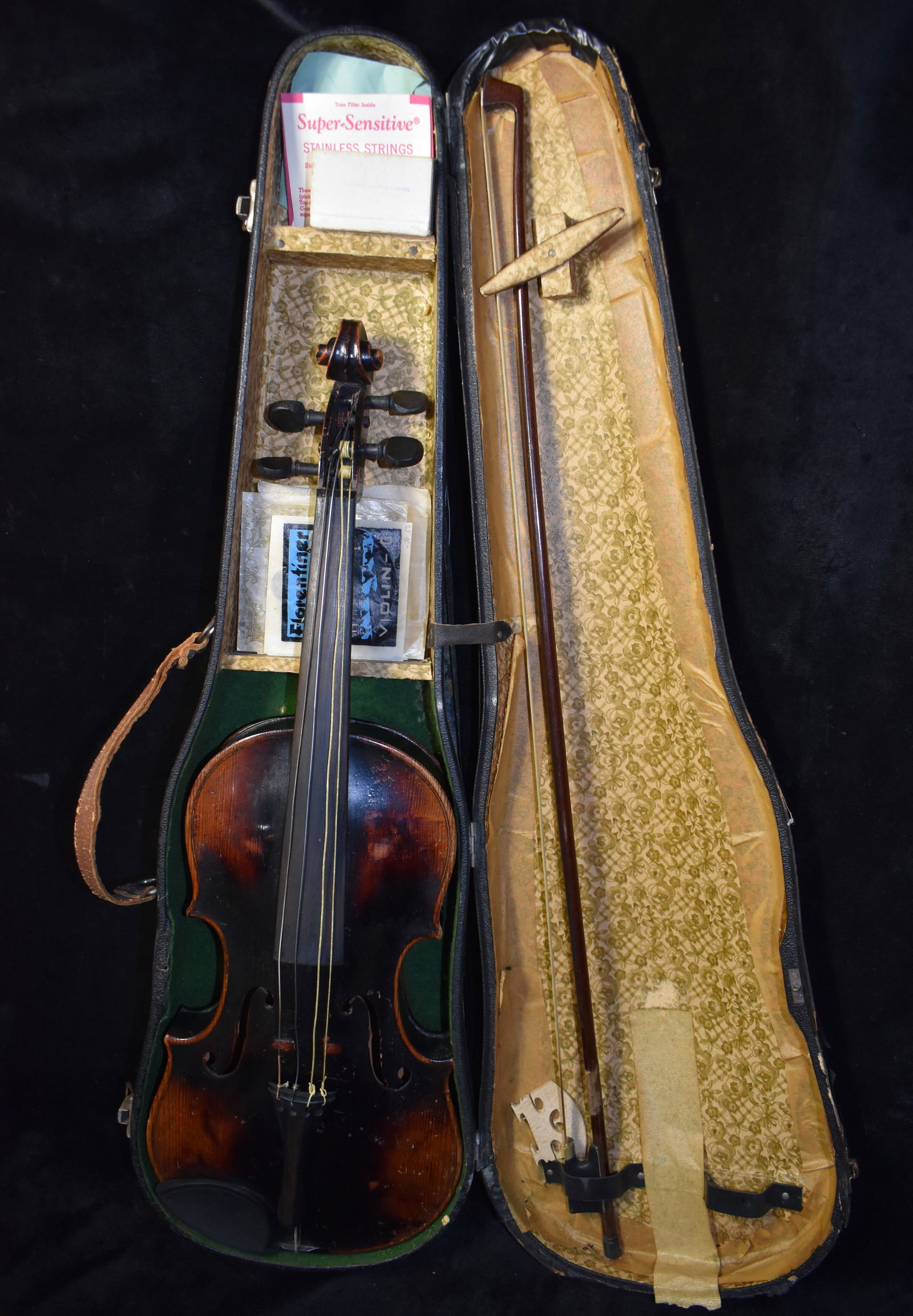 Early 20th Century Jacobus Strainer Violin w/ Bow and Case - 22 1/4" (1 of 17)