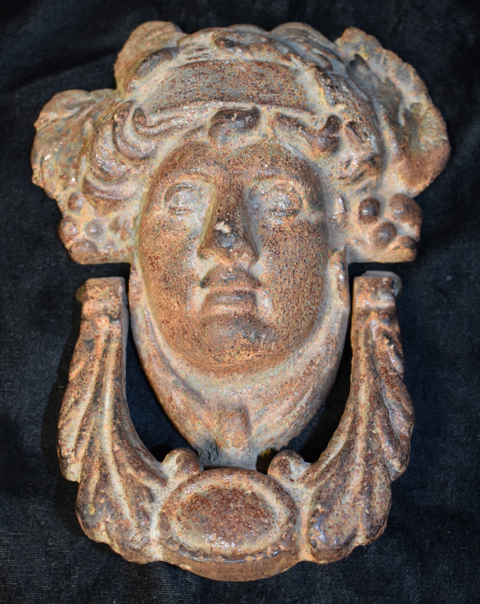 1800's Victorian Heavy Iron Door Knocker from England - Athena (1 of 7)