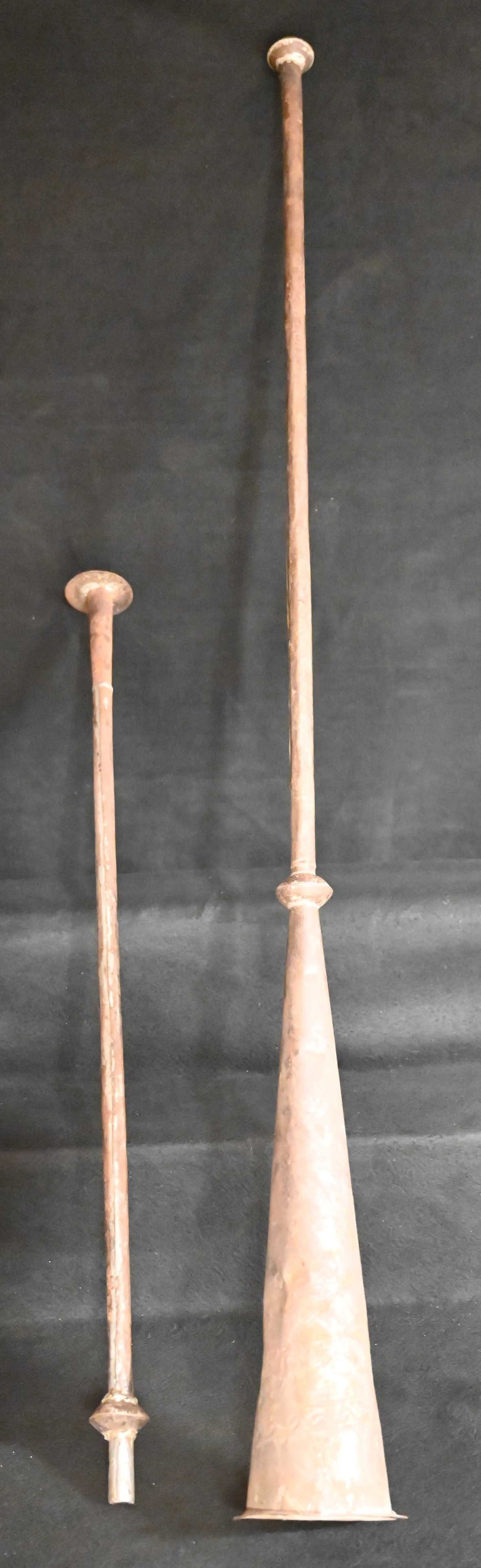 Handmade Vintage 84" Antique Tibetan Horn, Musical Instrument, Dungchen,Tibetan Buddhism Ritual (1 of 5)