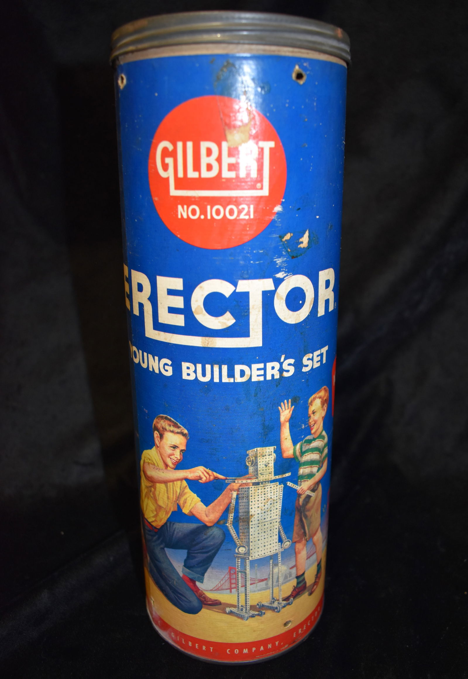 Vintage GILBERT ERECTOR SET Young Builder's Set #10021 1950's-1960's (1 of 9)