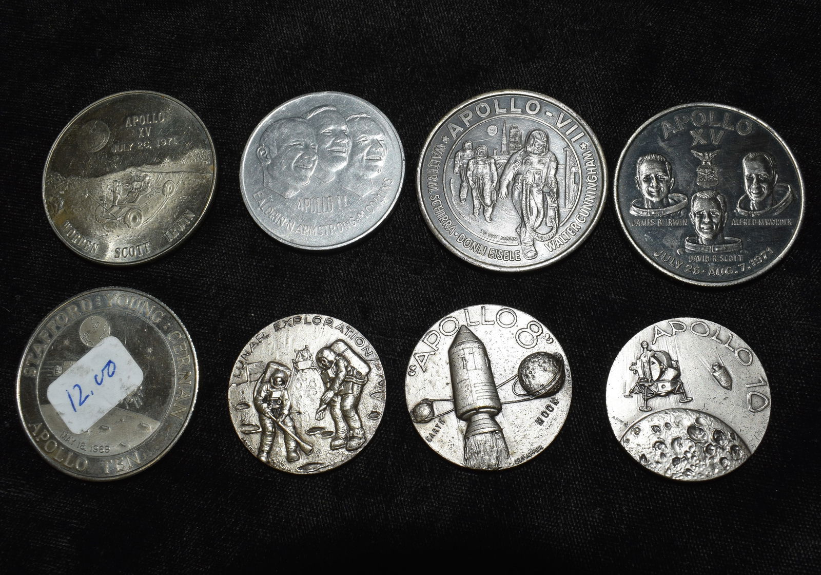Collection of 8 Old Apollo Coins - 7, 8, 10, 11, 12, 15 (1 of 4)