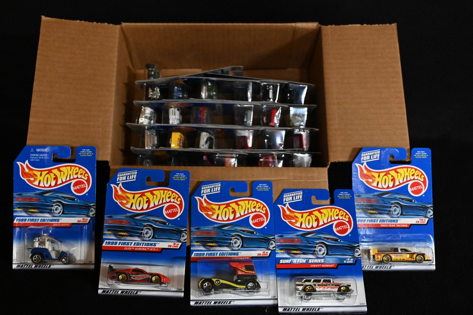 Mattel Hot Wheels Assortment contains 30 cars. All cars are brand new and in their original card.: Mattel Hot Wheels Assortment contains 30 cars. All cars are brand new and in their original card. We made sure the number of cars was correct and did not search through them. Most or all appear to be 