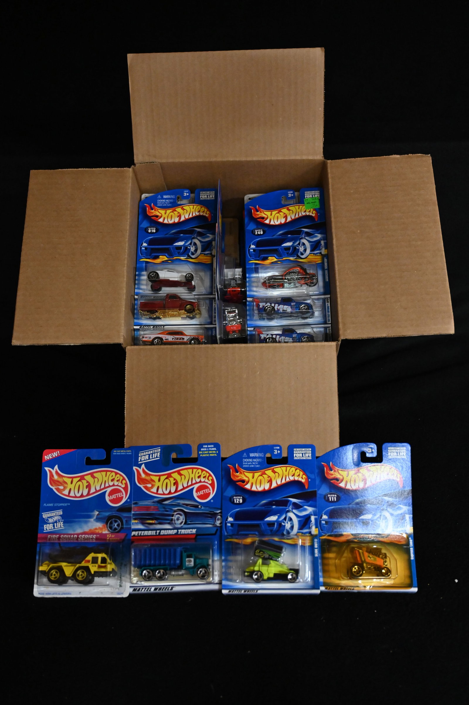 Mattel Hot Wheels Assortment contains 72 cars. All cars are brand new and in their original card.: Mattel Hot Wheels Assortment contains 72 cars. All cars are brand new and in their original card. We made sure the number of cars was correct and did not search through them. This box contains a mix o