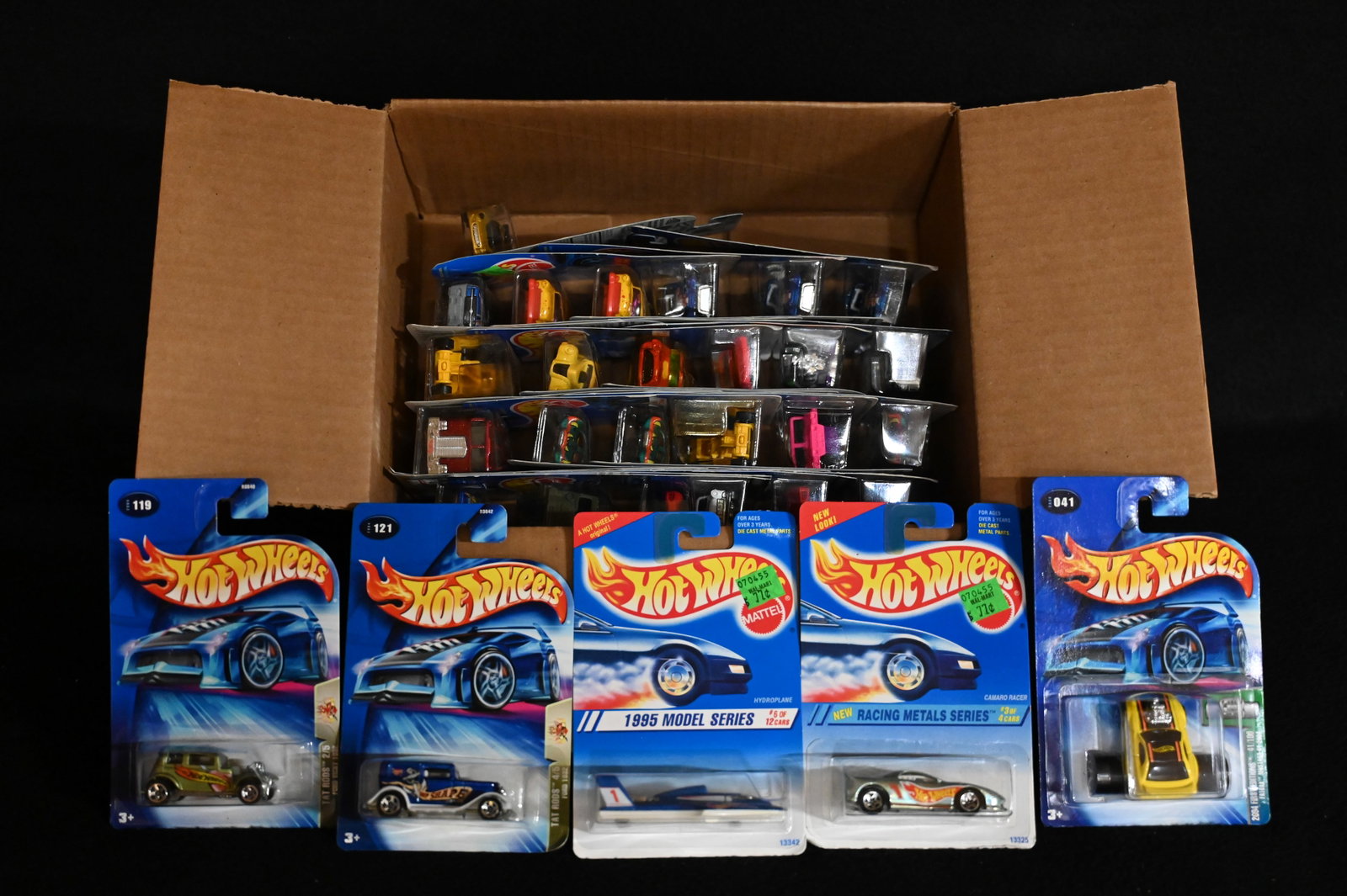 Mattel Hot Wheels Assortment contains 30 cars. All cars are brand new and in their original card.: Mattel Hot Wheels Assortment contains 30 cars. All cars are brand new and in their original card. We made sure the number of cars was correct and did not search through them. Most or all appear to be 