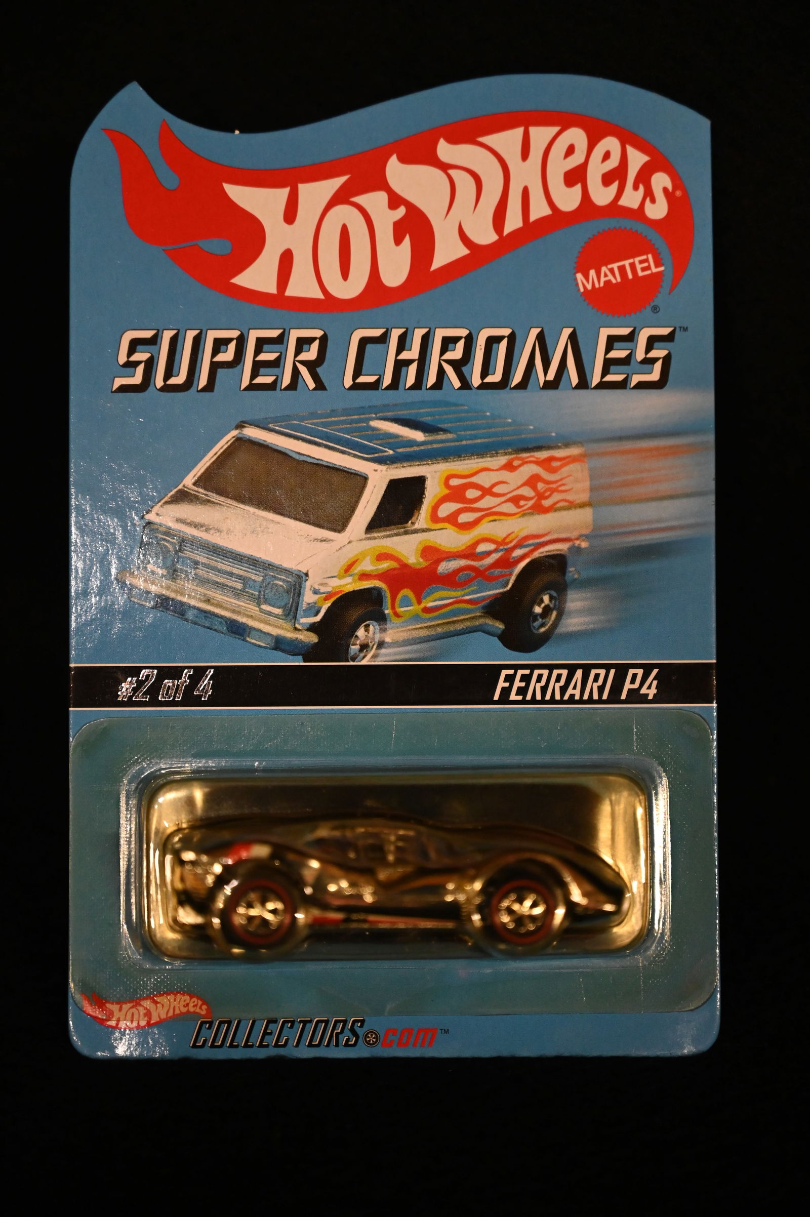 2003 Hot Wheels Super Chromes Ferrari P4 Brand new in a plastic case.: 2003 Hot Wheels Super Chromes Ferrari P4 Brand new in a plastic case.