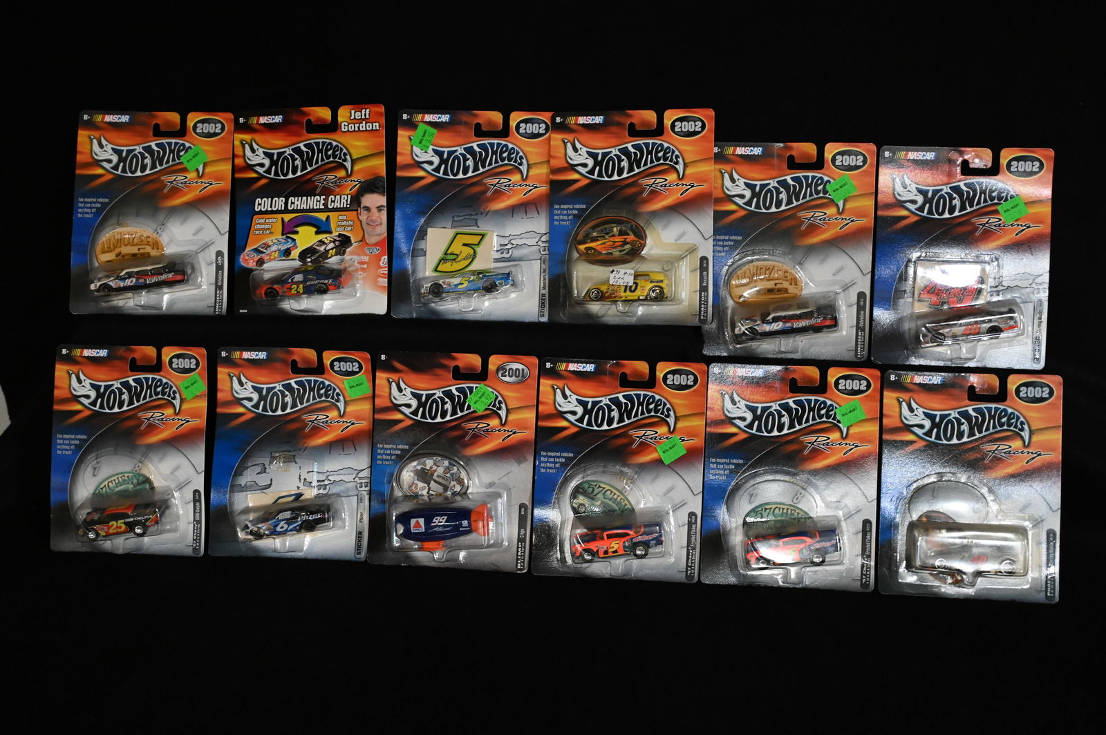 12 Die Cast Race Cars 1/64 Scale 2000-2002 Hot Wheels NASCAR Racing Cars Brand New condition in the (1 of 7)