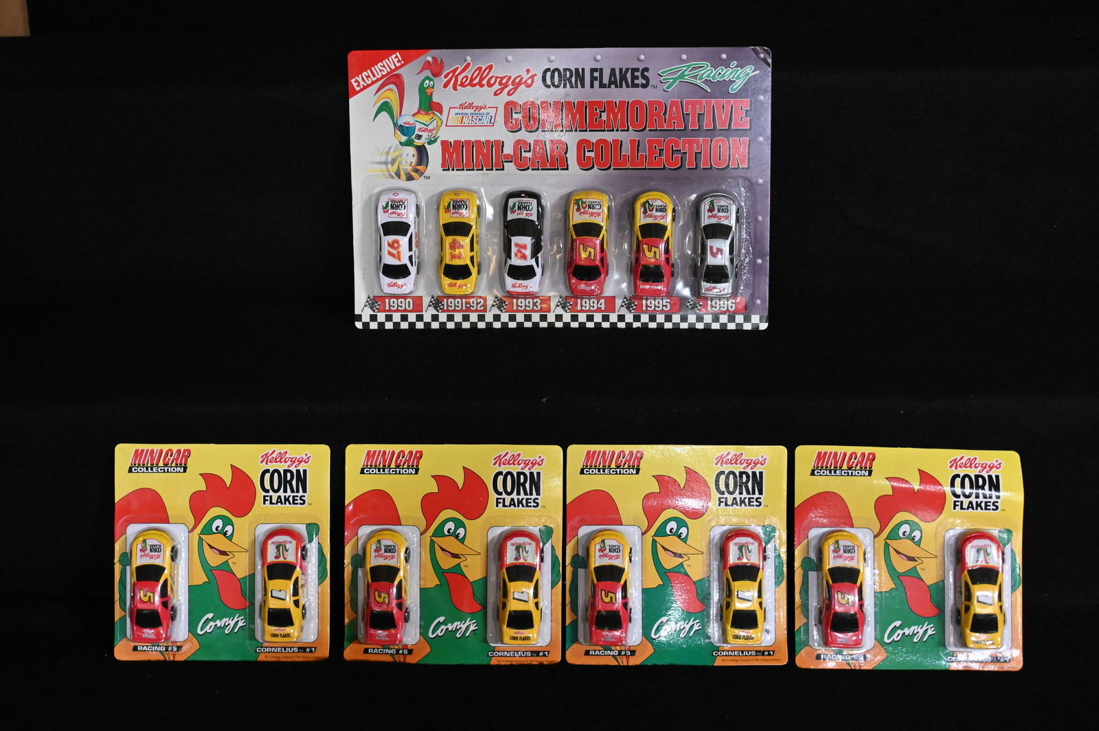 14 Kellogg's Corn Flakes Racecar mini car collection produced in 1996. (1 of 4)