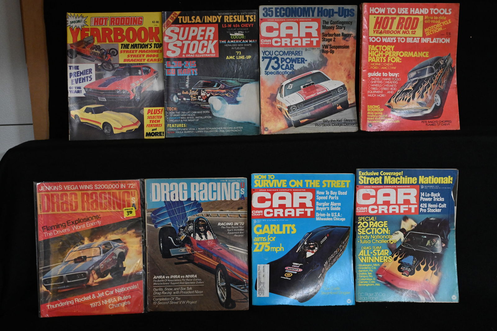 1972 Popular Hot Rodding, Super Stock, Hot Rod Yearbook, Car Craft and Drag Racing USA 8 Issues. (1 of 5)