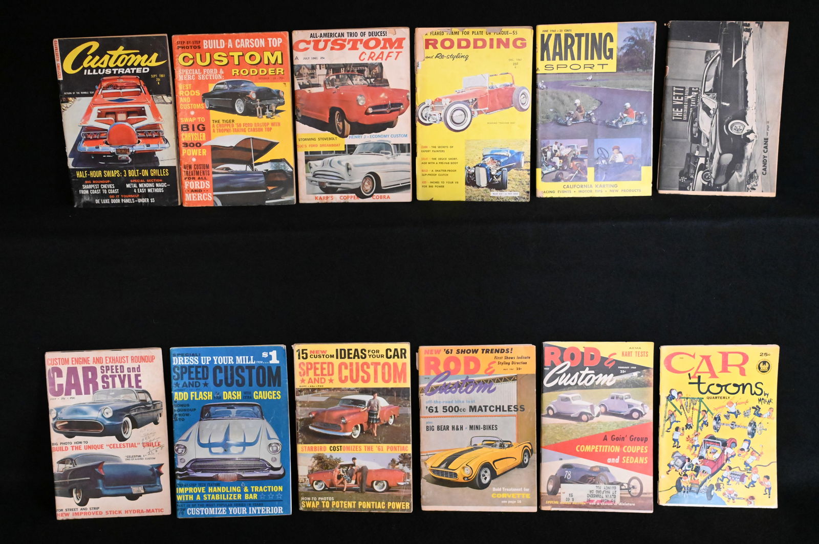 1960-1961 Customs Illustrated, Custom Rodder, Custom Craft, Rodding and Re-styling, Car Speed and (1 of 5)