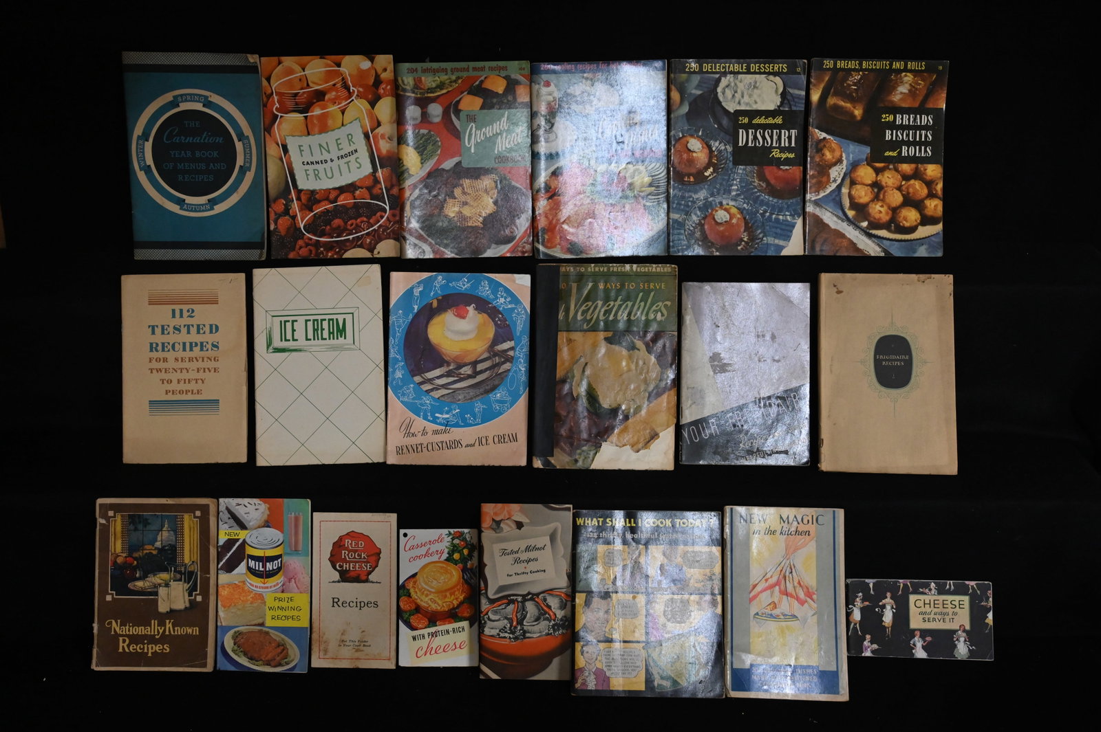 20 Vintage Advertisement Cook Books/Pamphlets From The 1900's. Includes Carnation, Ice Cream,: 20 Vintage Advertisement Cook Books/Pamphlets From The 1900's. Includes Carnation, Ice Cream, Milnot, Red Rock Cheese, Frigidaire, and more.