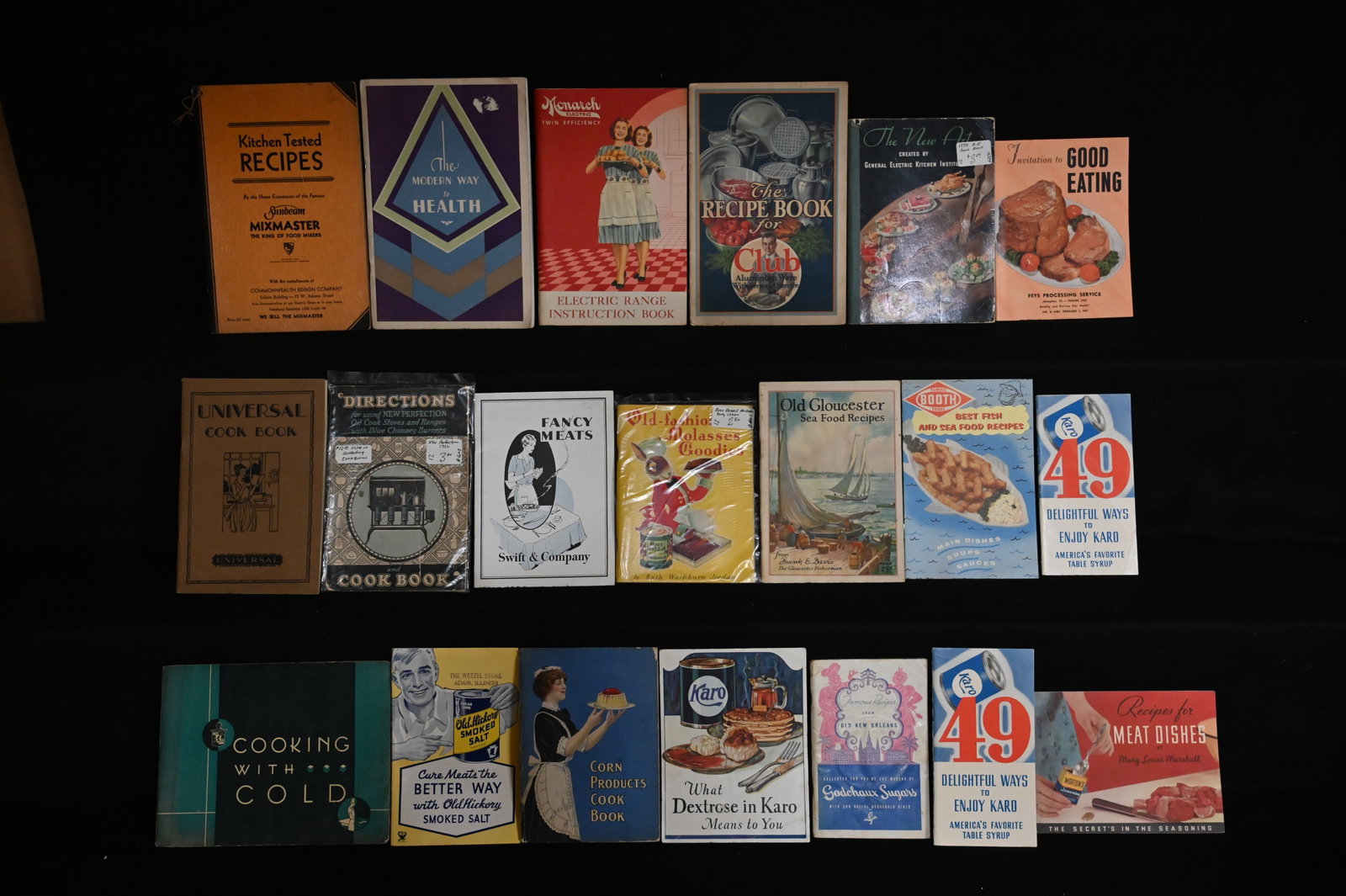 20 Vintage Advertisement Cook Books/Pamphlets From The 1900's. Includes Sunbeam, Morton's, Old: 20 Vintage Advertisement Cook Books/Pamphlets From The 1900's. Includes Sunbeam, Morton's, Old Gloucester, Bret Rabbit, Karl, Monarch, Club, and more.