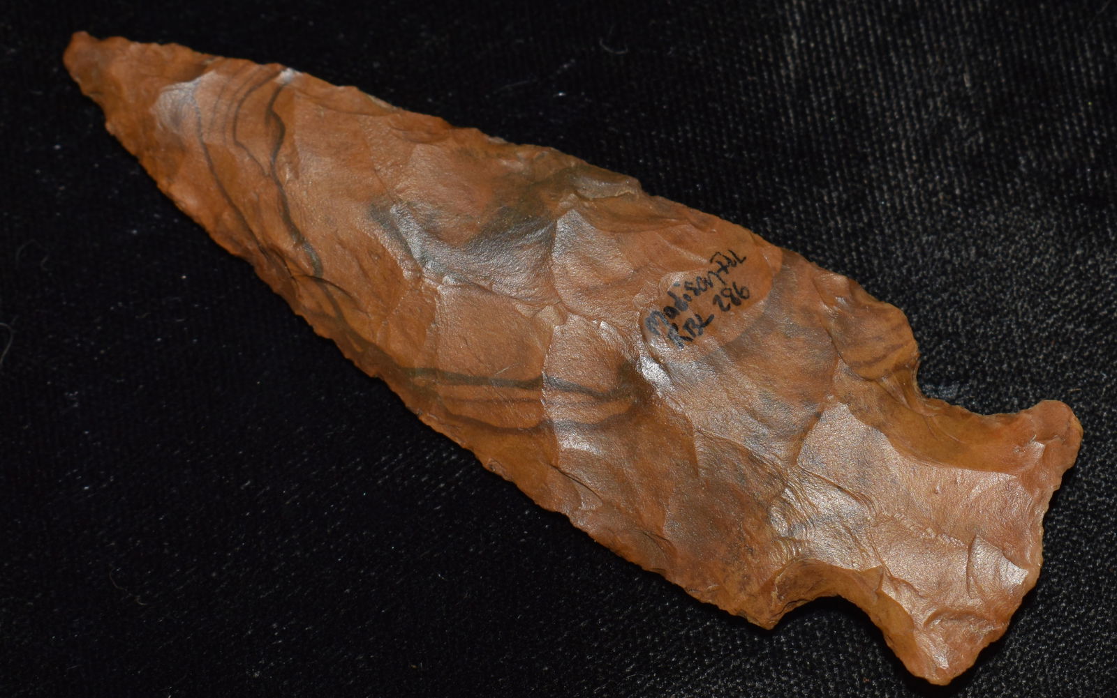 3 5/8" Colorful Cupp Arrowhead found in Madison County, Illinois (1 of 7)