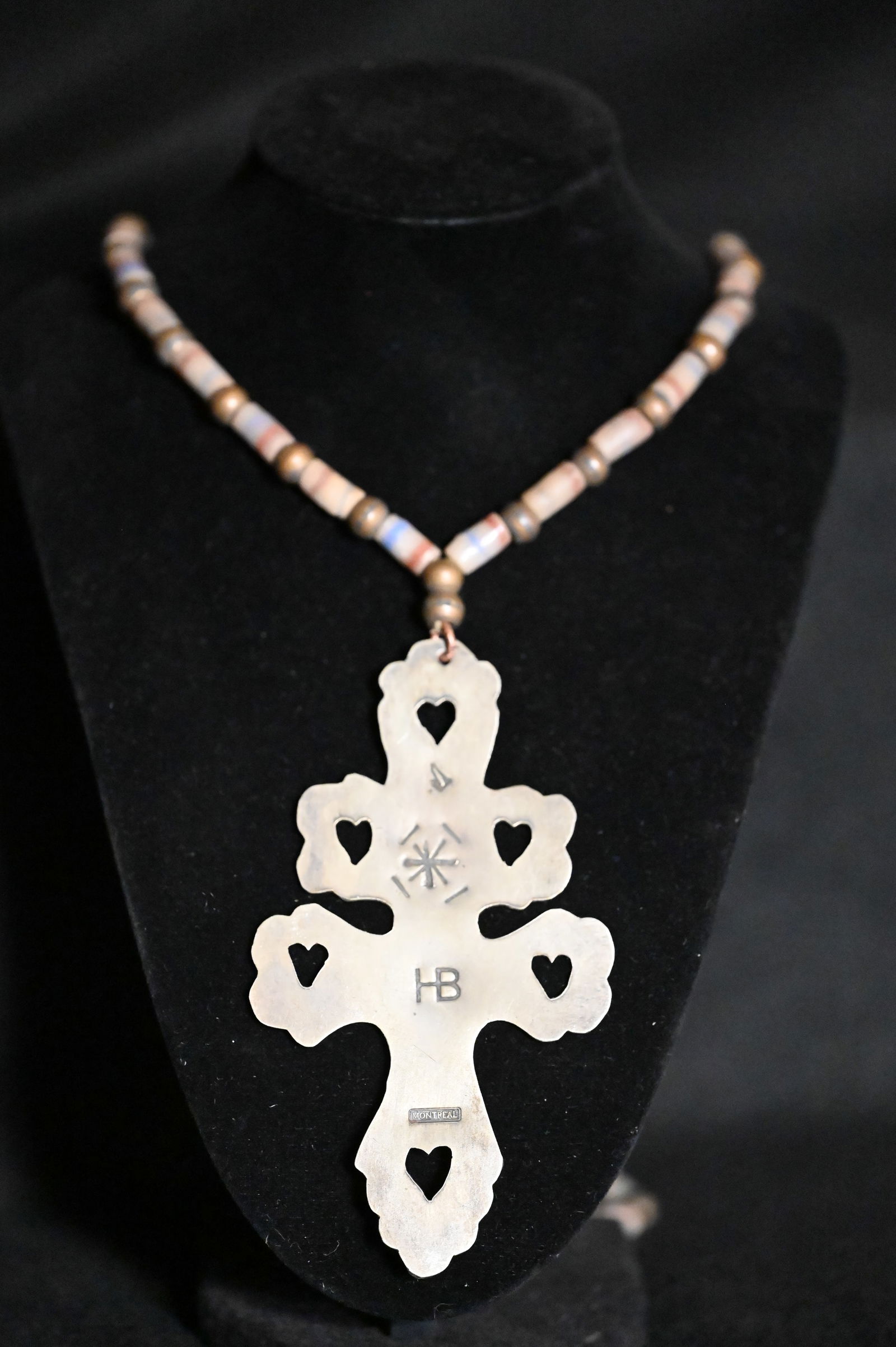 Hudson Bay Silver Trade Cross Necklace Montreal. (1 of 7)