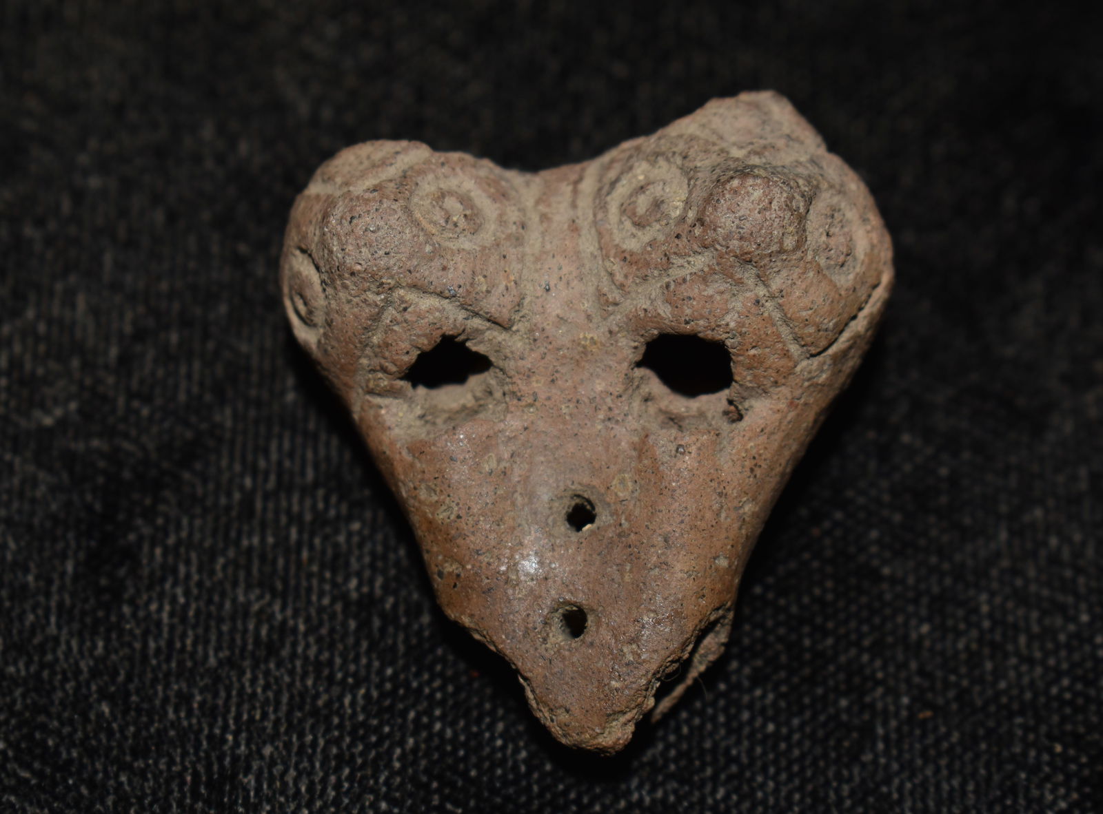Pre-Columbian Pottery Whistle Pendant found in Central America- Peru (1 of 7)