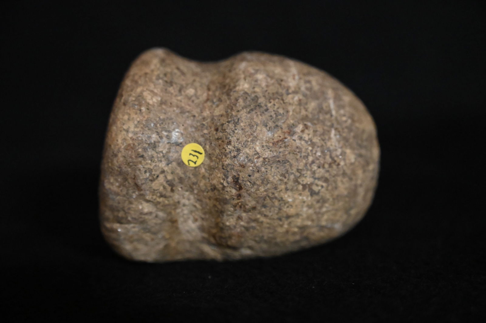 3/4 Groove War Club Found in Ohio.  Made out of a tan hardstone.  Ex: John Bennett Collection. (1 of 8)