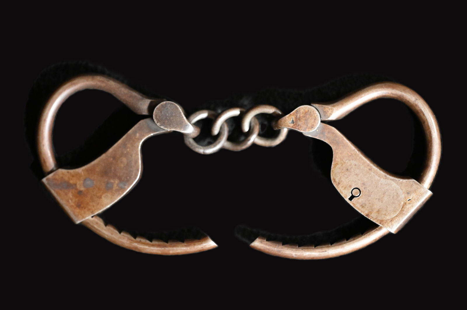 Vintage Tower Handcuffs circa late 1800's.  In great condition but missing the key. (1 of 6)