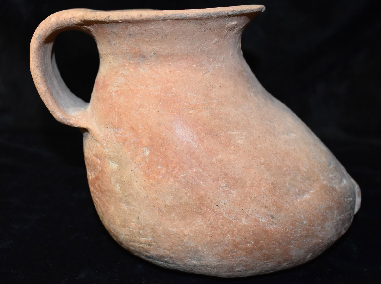 Pre-Columbian Mayan Pottery Effigy Figure Breast Shaped Handled Jar Circa 1000 AD (1 of 7)