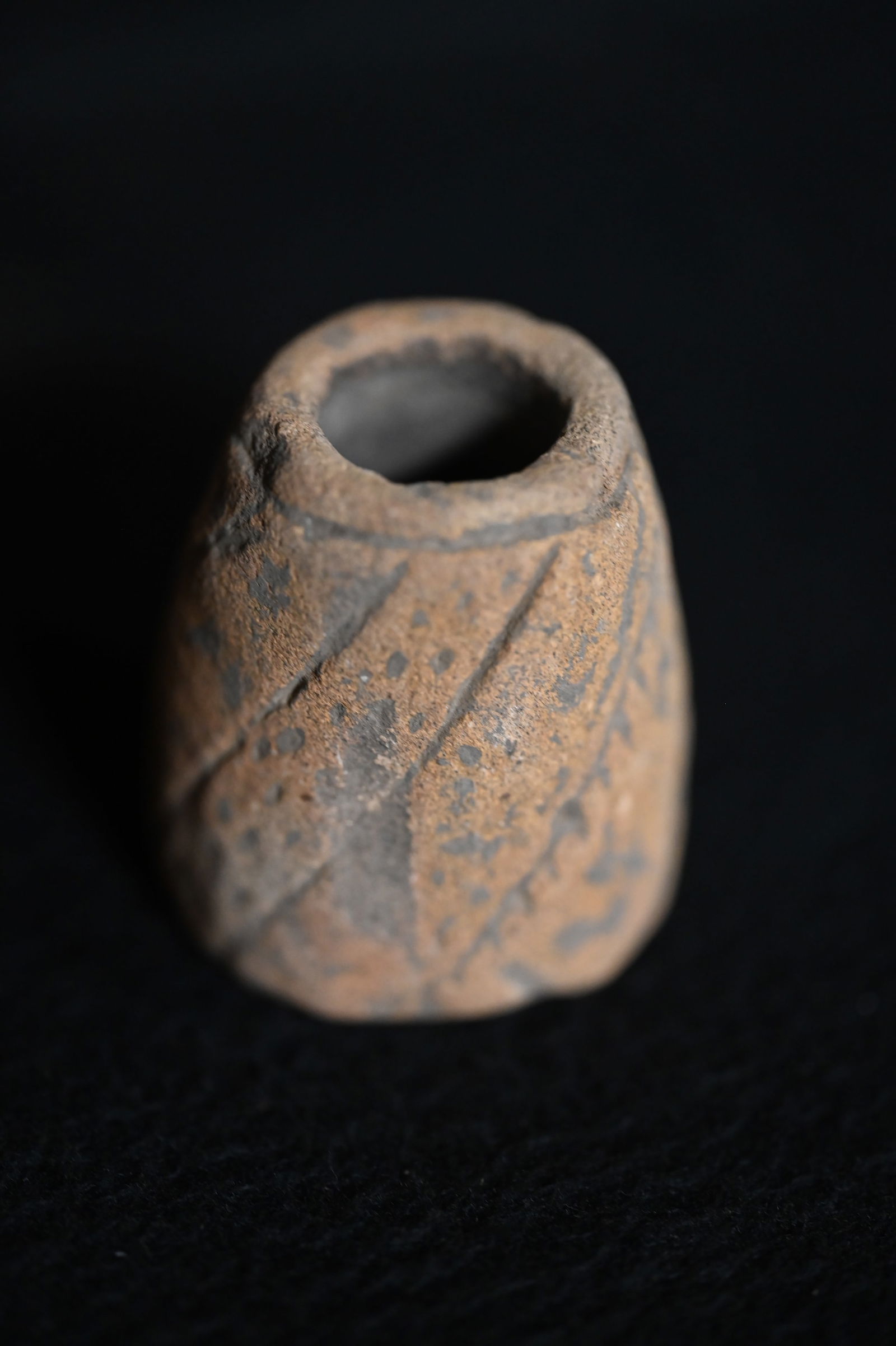 Pre-Columbian Mayan Poison Pot 2 3/4" Miniature Clay Pottery.  circa 2000 BP (1 of 7)