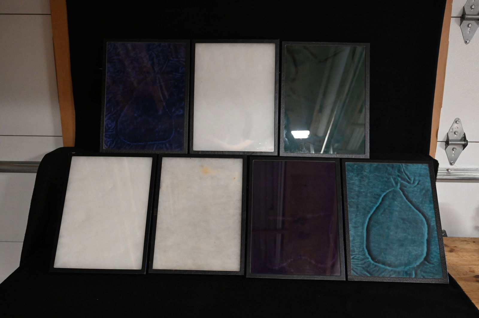 7 Riker Display Cases Measuring 12 1/4" x 16 1/4". (1 of 5)