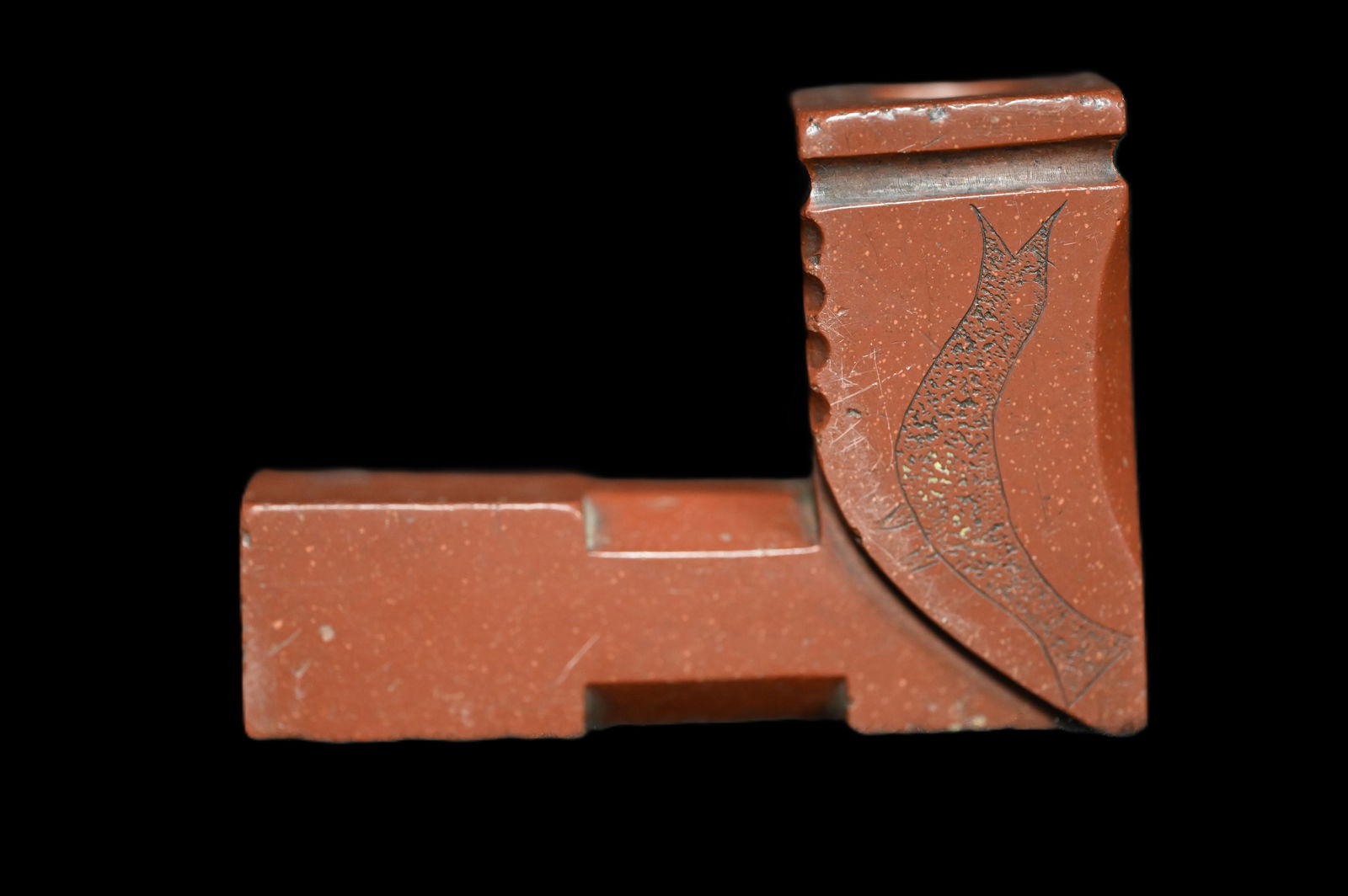 3 5/16" Elbow Pipe Made out of Catlinite 2 3/8" Tall. (1 of 6)